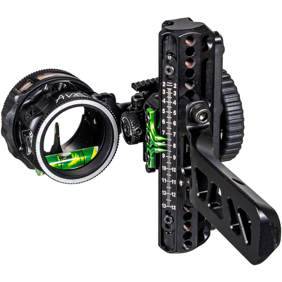 Axcel Driver Plus Slider Sight AVX-31 Scope Stealth Black Bridge-Lock .019 Green/Red Fiber Ranger 2 Pin