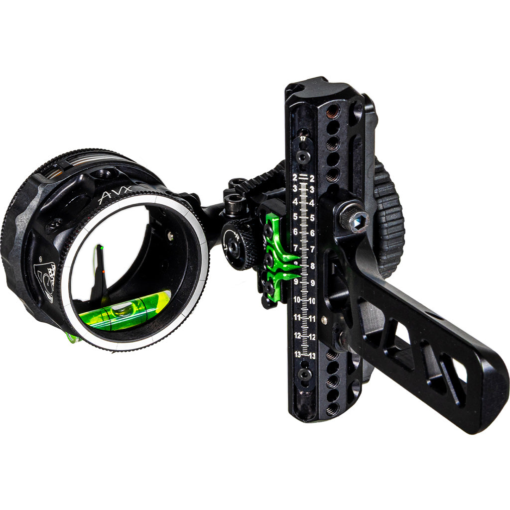 Axcel Driver Plus Slider Sight AVX-41 Scope Stealth Black Bridge-Lock .019 Green/Red Fiber Ranger 2 Pin