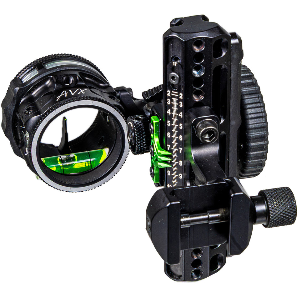 Axcel Driver Plus Slider Sight AVX-31 Scope Stealth Black Picatinny Mount .010 Green Fiber 1 Pin Right Hand