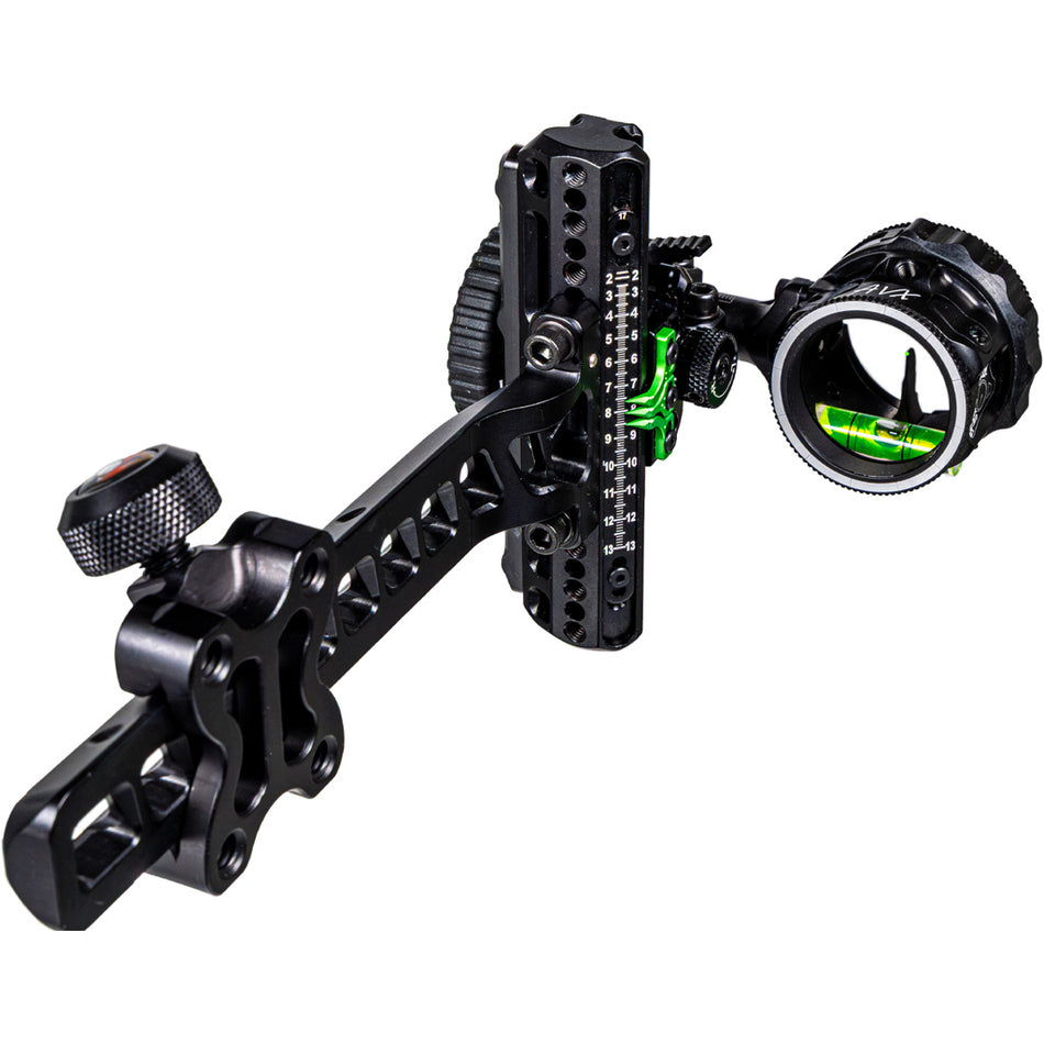 Axcel Driver Plus Slider Sight AVX-31 Scope Stealth Black Dovetail Mount .019 Green Fiber 1 Pin Left Hand