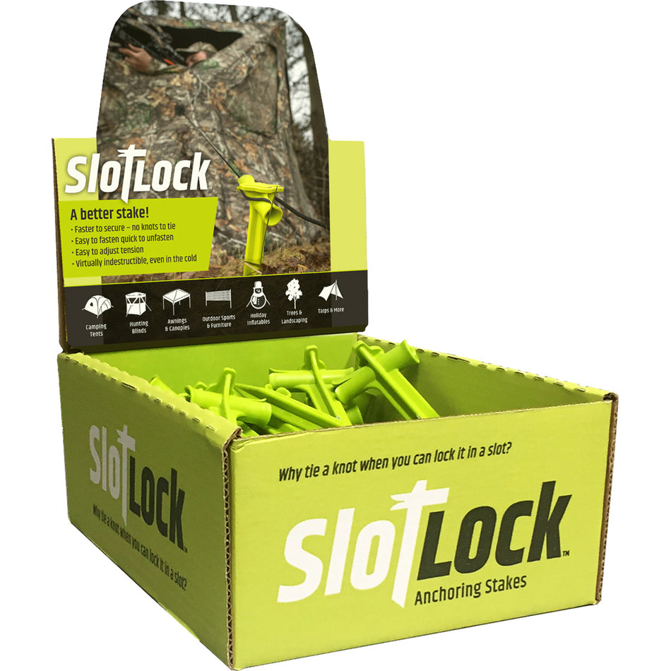 SlotLock Tent/Blind Anchoring Stake 24 ct. Bulk Pack Display