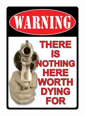 Rivers Edge There's Nothing Here 16" Decorative Tin Sign