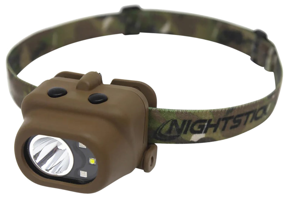 Nightstick NSP4610C Multi-Color LED Headlamp Flat Dark Earth Camo Strap White/Red/Green 93 Meters