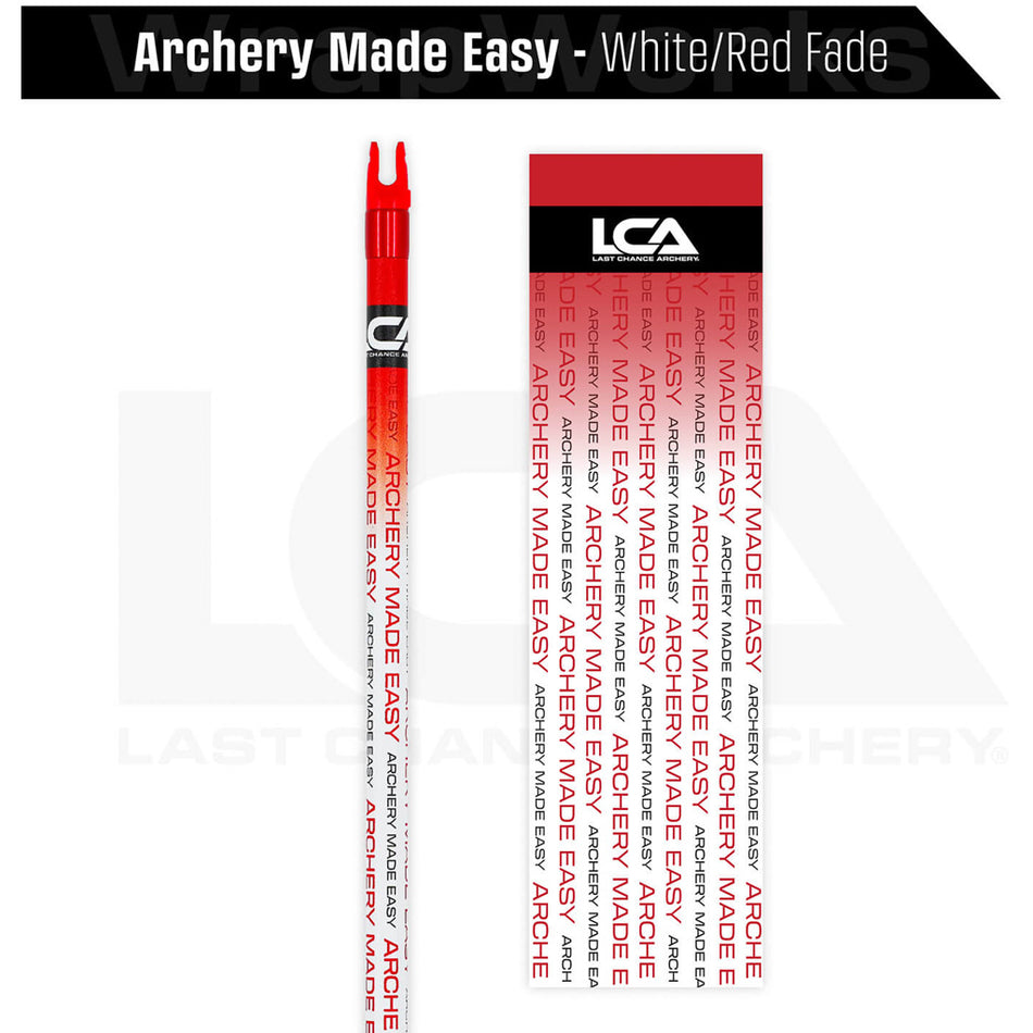 Last Chance WrapWorks Stock Archery Made Easy White/Red Fade Precision Flex M-Series