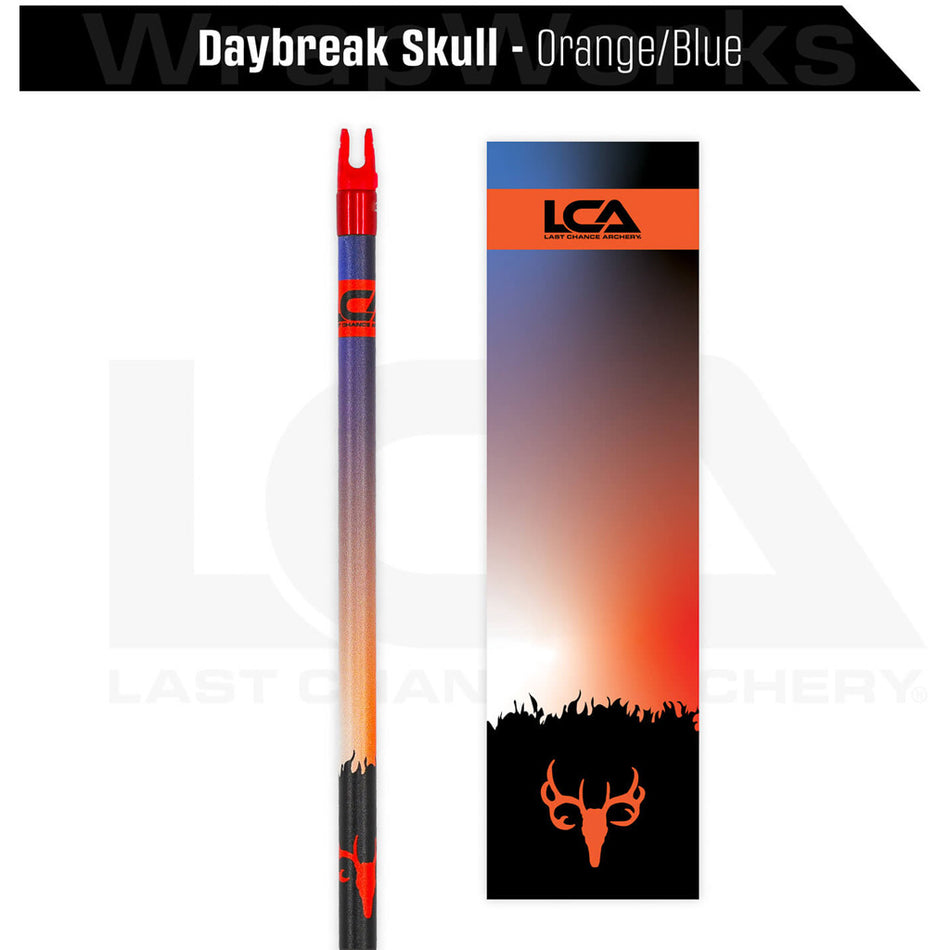Last Chance WrapWorks Stock Daybreak Skull Orange/Blue Precision Fixed Standard