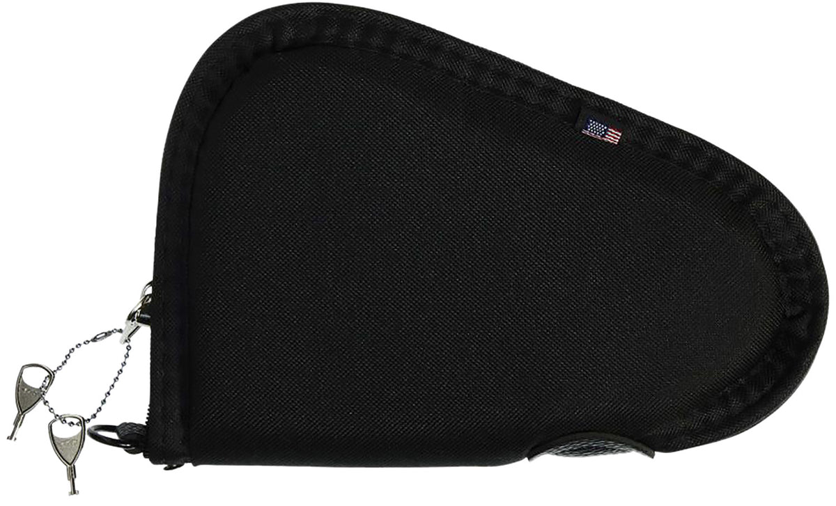 Allen 748 8" Black Lockable Handgun Case Endura Fabric with YKK Zippers & Foam Padding