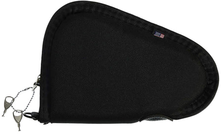 Allen 748 8" Black Lockable Handgun Case Endura Fabric with YKK Zippers & Foam Padding