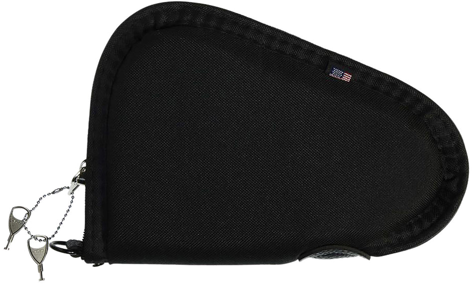 Allen 748 8" Black Lockable Handgun Case Endura Fabric with YKK Zippers & Foam Padding