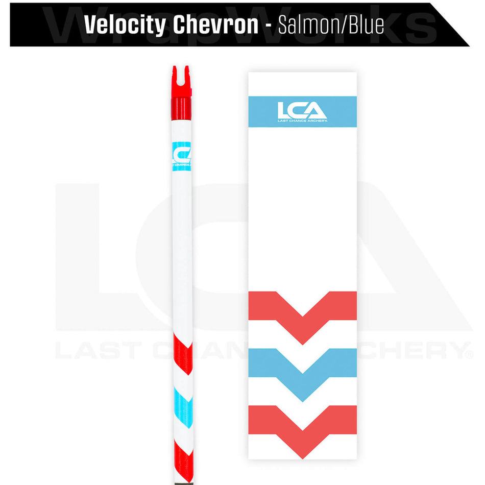 Last Chance WrapWorks Velocity Chevron Salmon/Blue Precision Fixed Standard