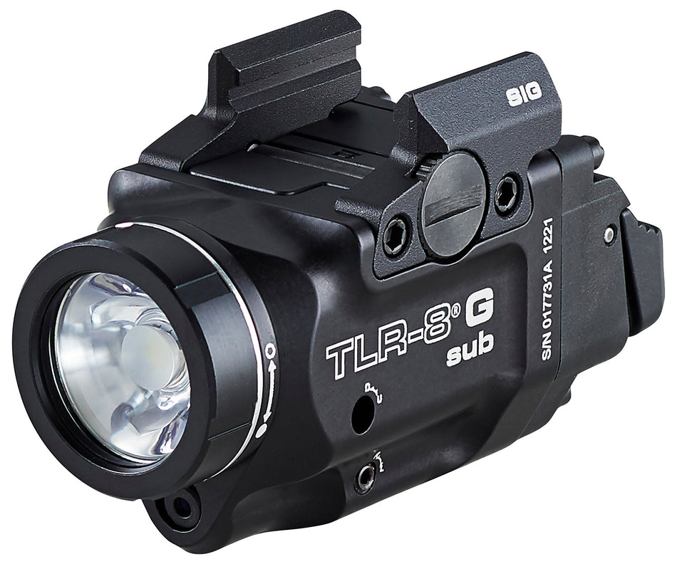 Streamlight TLR-8 69437 Green Laser Weapon Light 500 Lumens Black for Sig P365/P365XL
