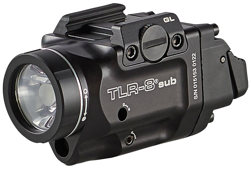 Streamlight TLR-8 Sub 69411 Gun Light Red Laser 500 Lumen White LED Glock 43X Black Anodized