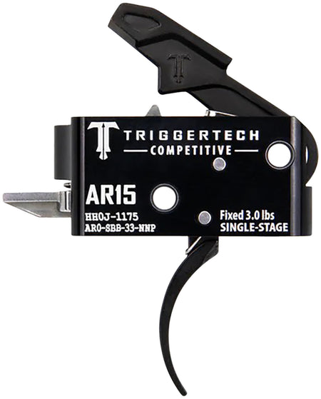 TriggerTech Competitive Pro Single-Stage Curved Trigger for AR-15, 3 lb Fixed Pull