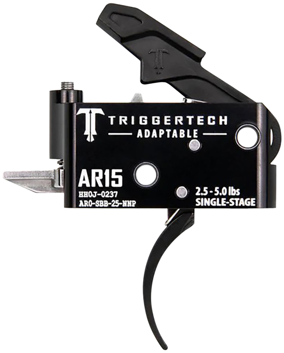 TriggerTech Adaptable Pro Single-Stage Curved Trigger for AR-15, 2.5-5.0 lb Adjustable Pull
