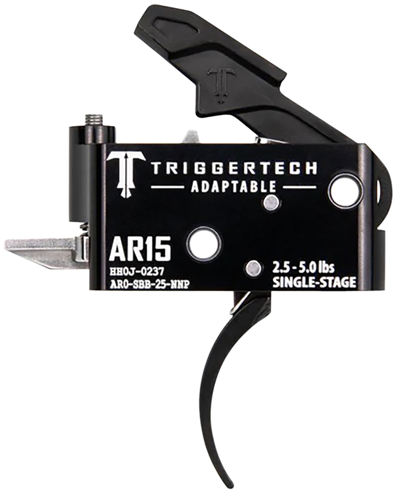 TriggerTech Adaptable Pro Single-Stage Curved Trigger for AR-15, 2.5-5.0 lb Adjustable Pull