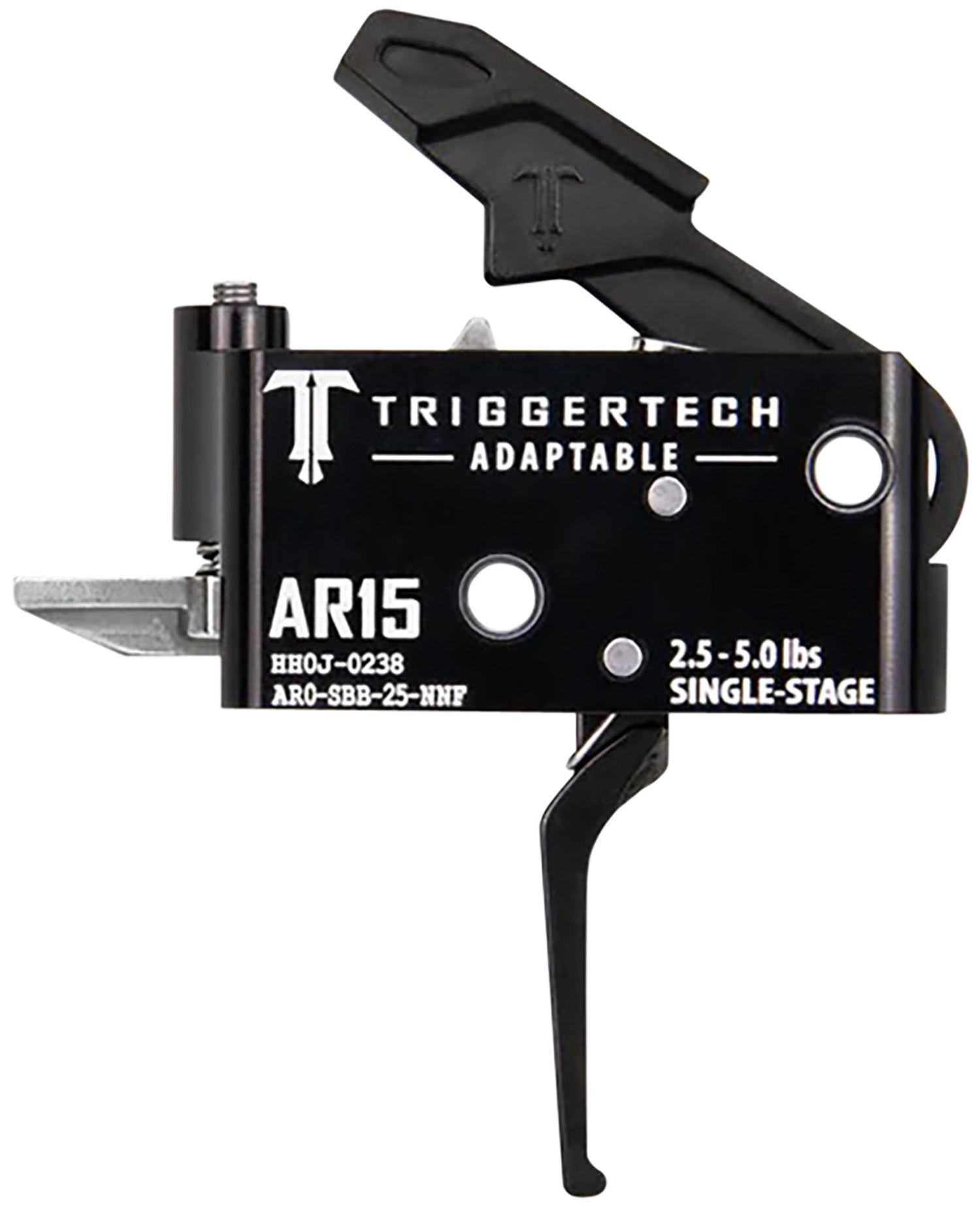 TriggerTech Adaptable Single-Stage Flat Trigger for AR-15, 2.5-5.0 lb Adjustable Pull