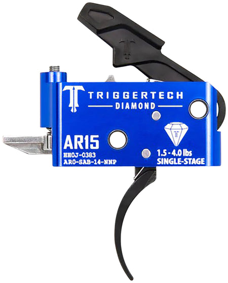 TriggerTech Diamond Pro Single-Stage Curved Trigger for AR-15, 1.5-4.0 lb Adjustable Pull