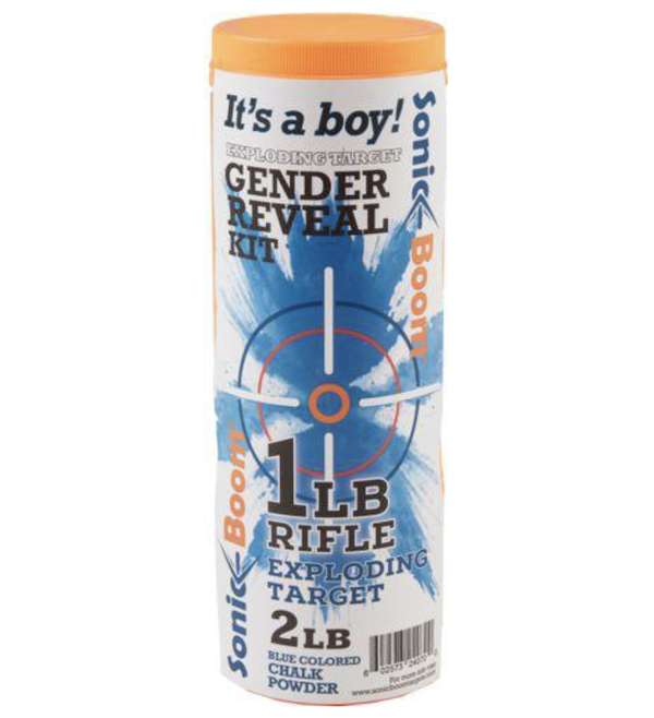Sonic Boom Boy Gender Reveal Exploding Rifle Target Kit - 12 Pack