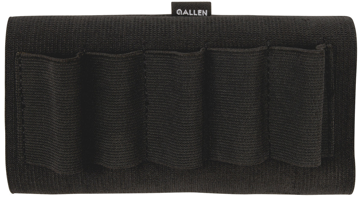 Allen 205 Shotgun Buttstock Shell Holder Black Heavy-Weight Elastic 5 Round
