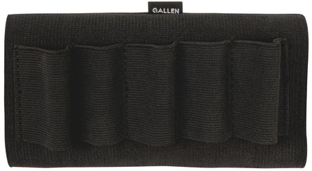 Allen 205 Shotgun Buttstock Shell Holder Black Heavy-Weight Elastic 5 Round