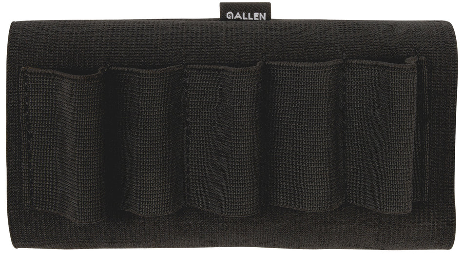 Allen 205 Shotgun Buttstock Shell Holder Black Heavy-Weight Elastic 5 Round