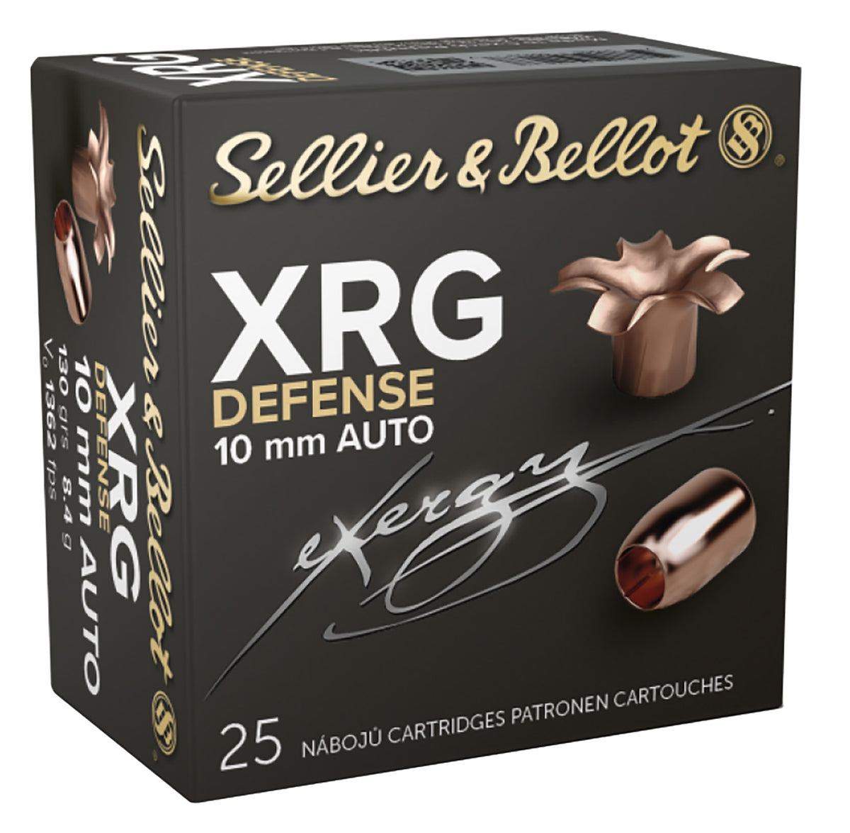 Sellier & Bellot (S&B) 10mm Auto SB10XA XRG Solid Copper Hollow Point 130 Grain