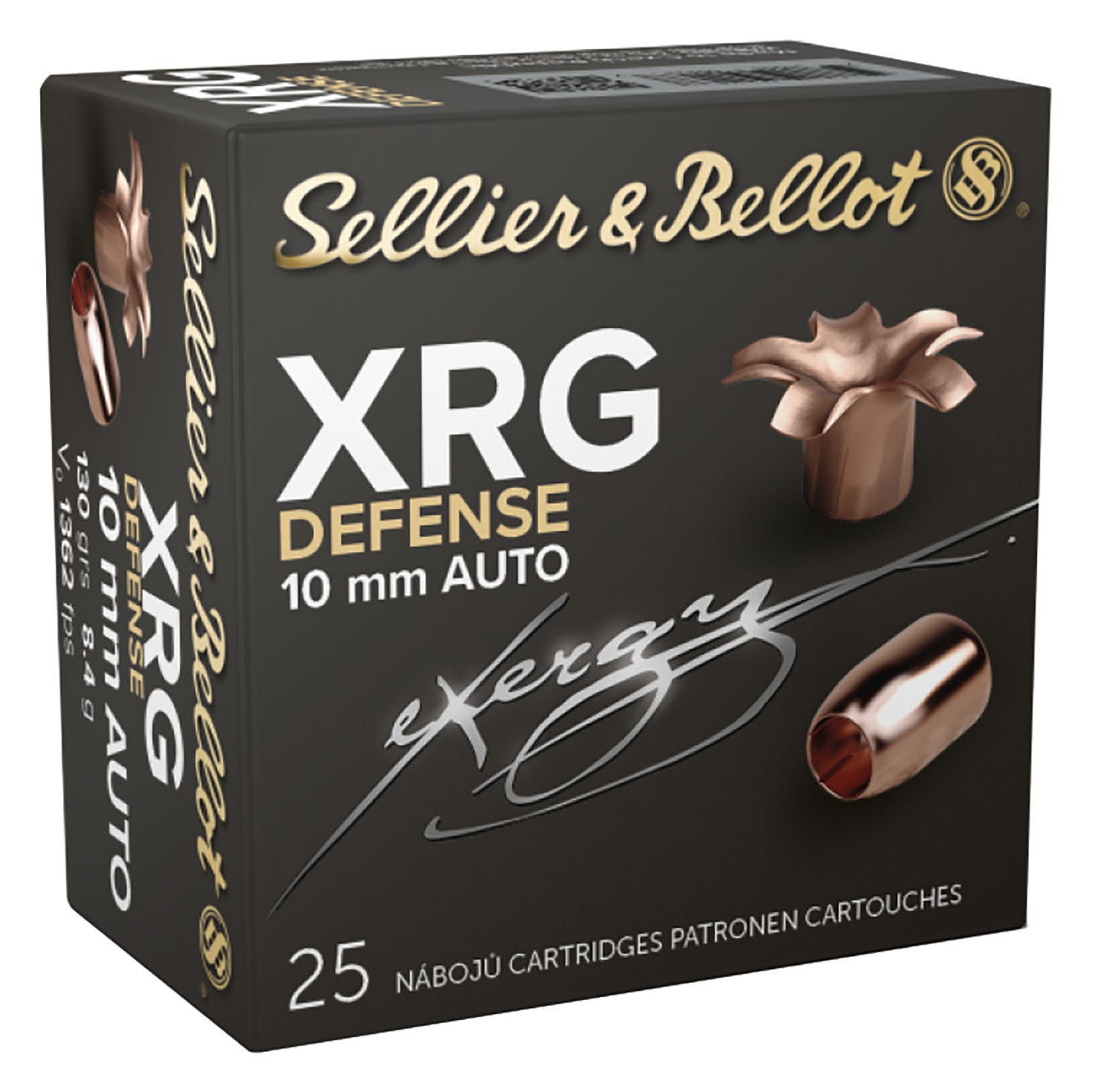 Sellier & Bellot (S&B) 10mm Auto SB10XA XRG Solid Copper Hollow Point 130 Grain
