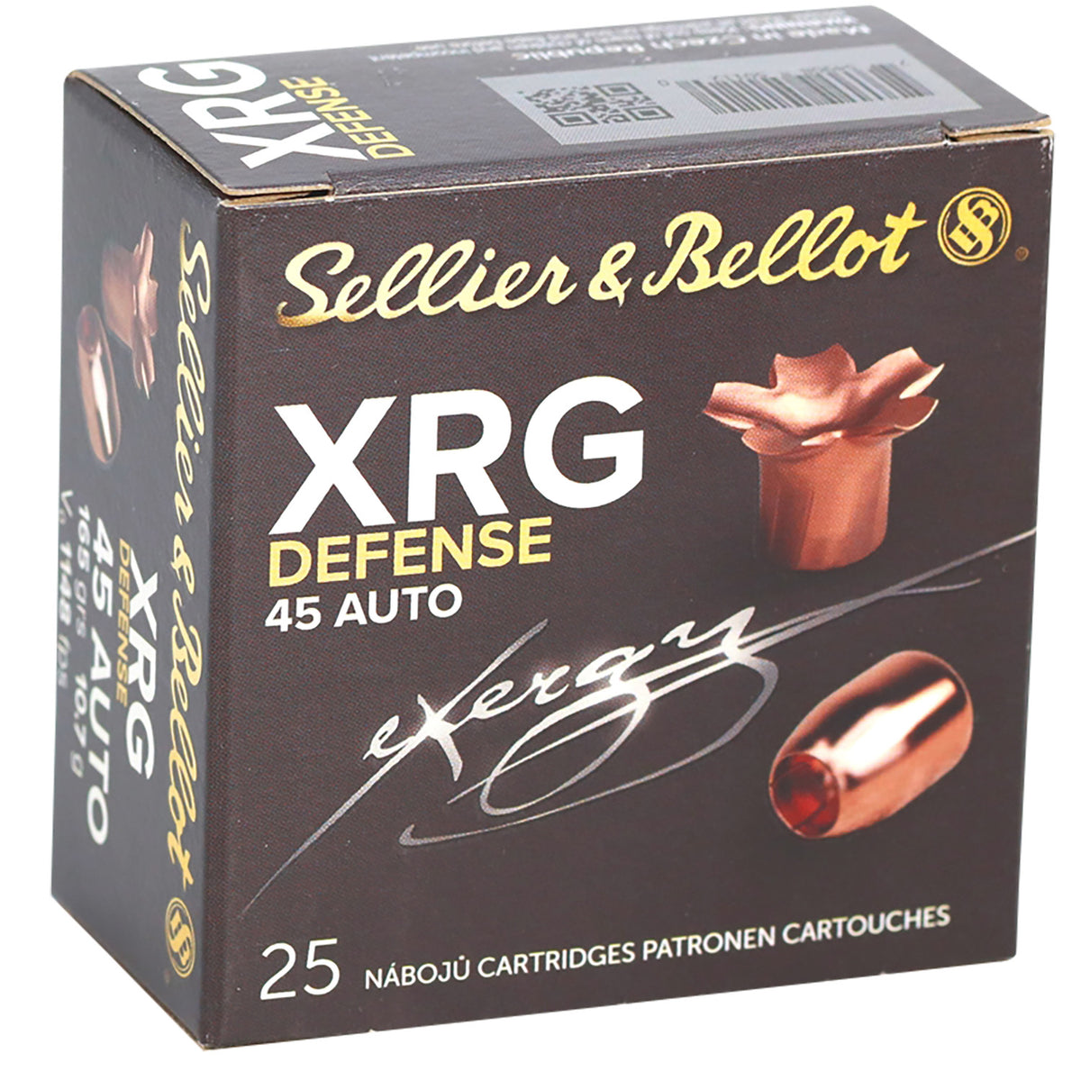 Sellier & Bellot (S&B) .45 ACP/Auto SB45XA XRG Solid Copper Hollow Point 165 Grain