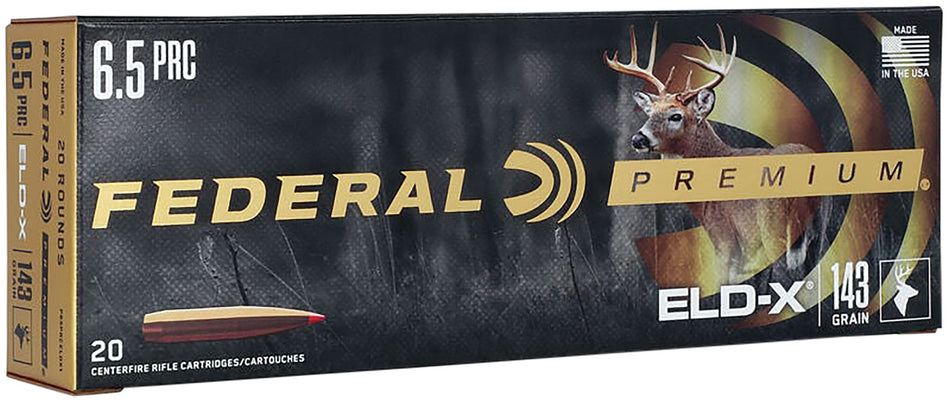 Federal 6.5 PRC P65PRCELDX1 Premium ELD-X Extremely Low Drag-eXpanding 143 Grain