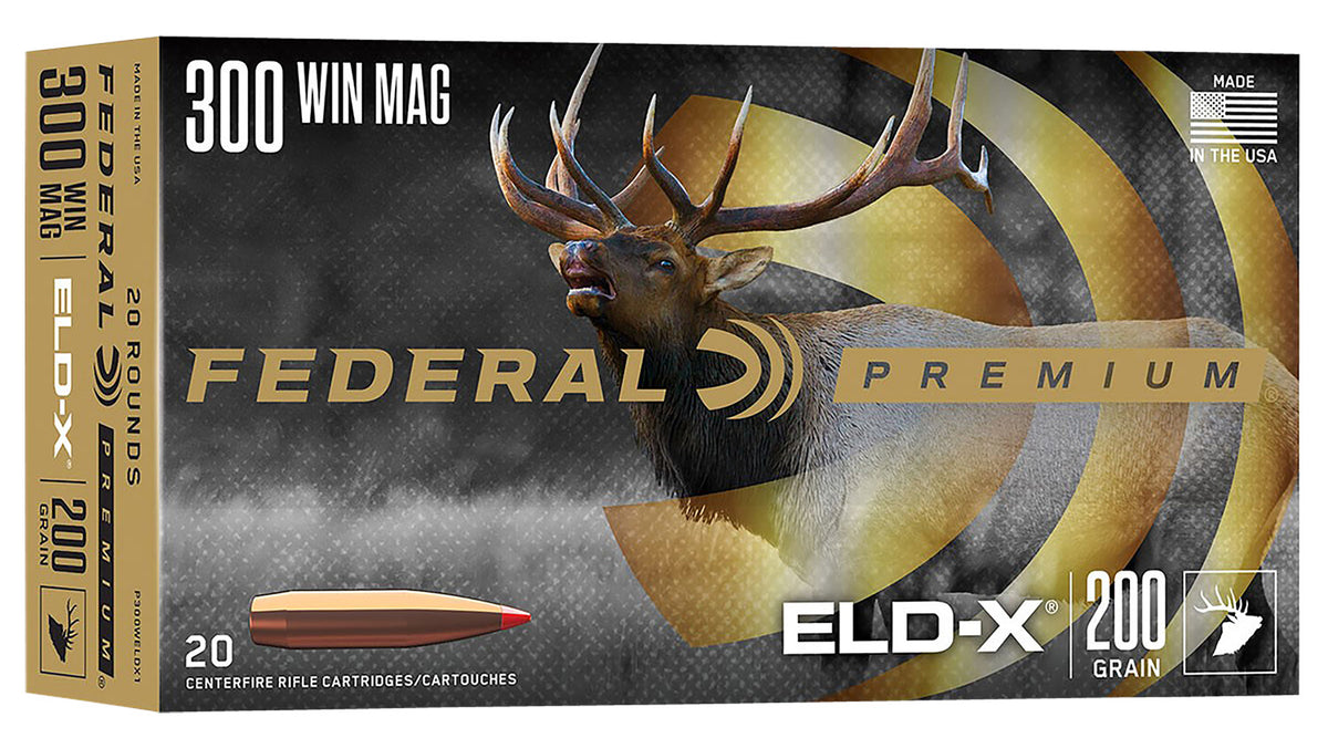Federal .300 Winchester Mag P300WELDX1 Premium ELD-X Extremely Low Drag-eXpanding 200 Grain