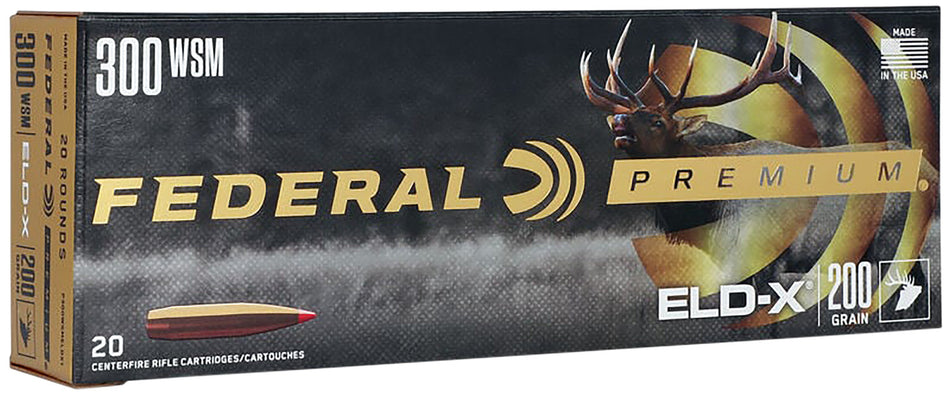 Federal .300 WSM P300WSMELDX1 Premium Extremely Low Drag eXpanding Hornady ELD-X 200 Grain