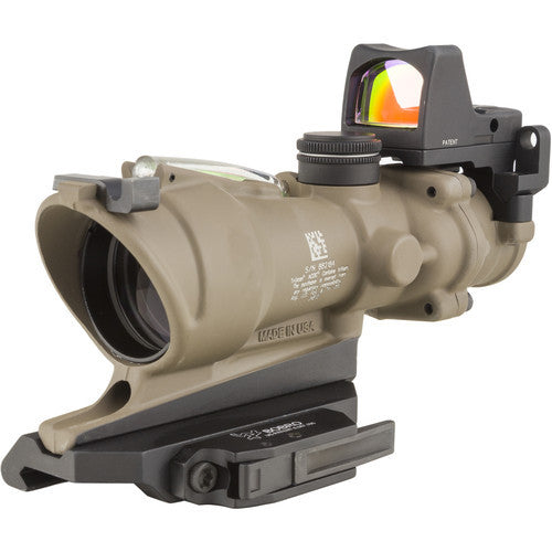 Trijicon ACOG ECOS 4x32mm Dual Illuminated Red Crosshair 5.56 Reticle Rifle Scope