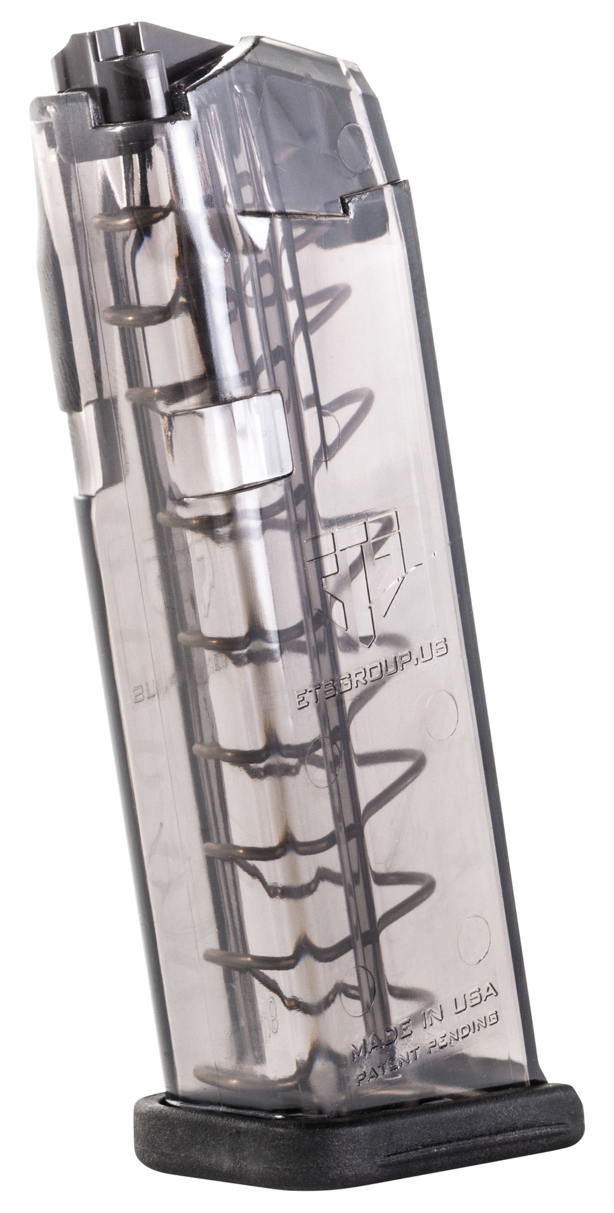 ETS SMKGLK1910 Glock 19/26 10-Round 9mm Luger Limited Pistol Magazine Smoke
