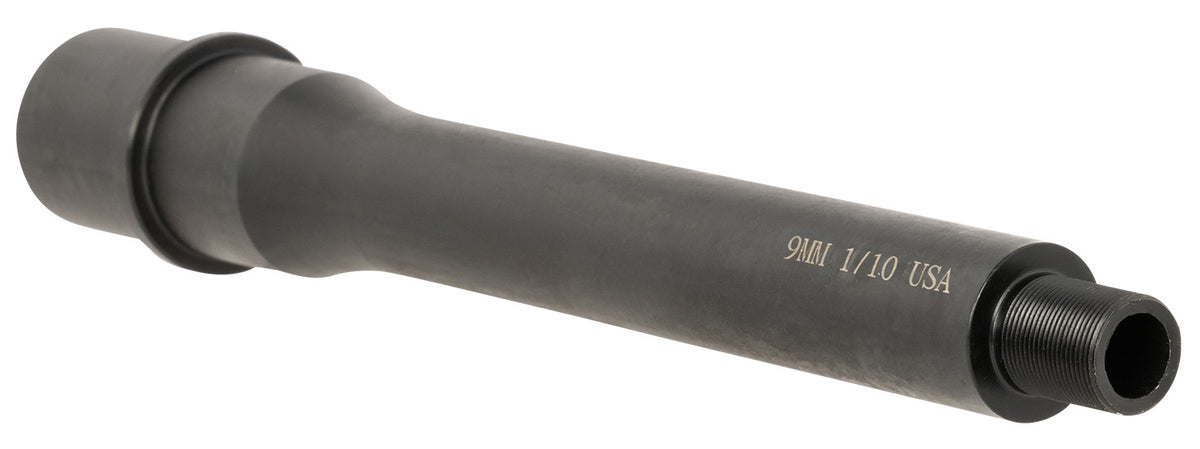 TacFire 9mm NATO 7.5" Black Nitride Chrome Moly Barrel for AR-15