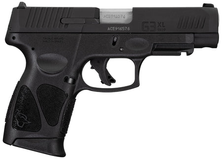 Taurus G3XL Compact 9mm Luger Pistol 10+1 4" Matte Stainless Barrel, Serrated Slide, Black Polymer Frame with Picatinny Rail