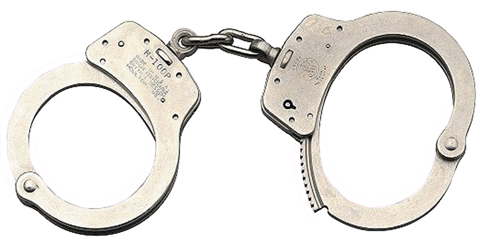 Smith & Wesson 350135 100P Stainless Steel Push Pin Double Lock Handcuffs