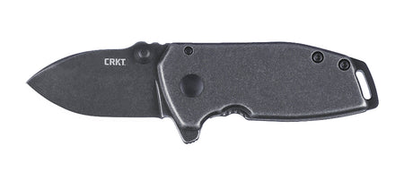 CRKT Squid Compact Folding EDC Knife Stonewashed 8Cr13MoV Stainless Blade Stainless Steel Handle Includes Pocket Clip