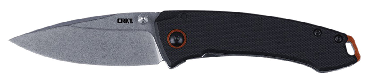 CRKT Tuna Compact Folding Knife 2.73" Stonewashed 8Cr13MoV Stainless Blade Black G10 Stainless Handle Includes Pocket Clip