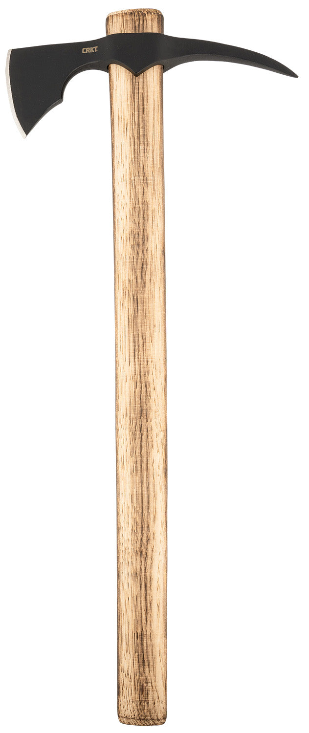 CRKT ODR Dual-Purpose Axe and Spike 1055 Carbon Steel Head Fire Treated Hickory Handle 21" Overall Length