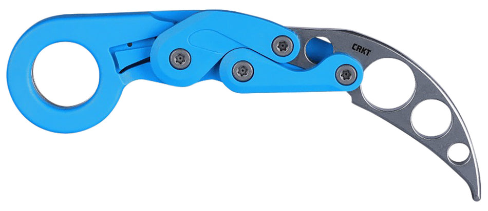 CRKT Provoke Trainer Folding Karambit 2.48" Stonewashed 420J2 Stainless Trainer Blade Blue Polypropylene Handle Includes Pocket Clip