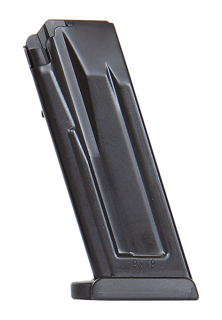 HK 50256714 VP9SK/P30SK Magazine 12rd Flush Floorplate 9mm Luger Black Steel