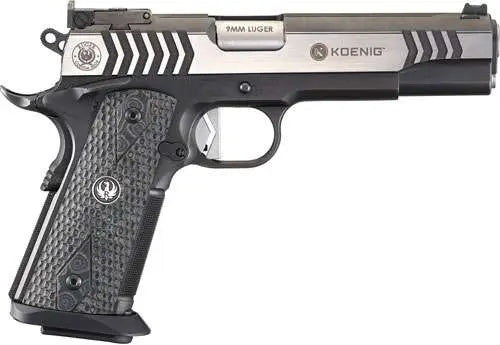 Ruger SR1911 Competition Custom 9mm Luger Pistol, 5" Barrel, Black/Stainless Finish, 10+1 Capacity