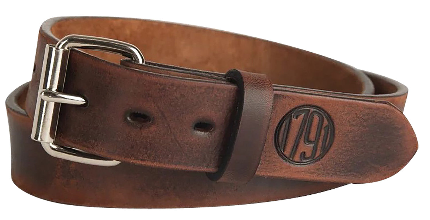 1791 Uncle Mike's Dark Brown Leather Gun Belt 28/32 - Buckle Closure
