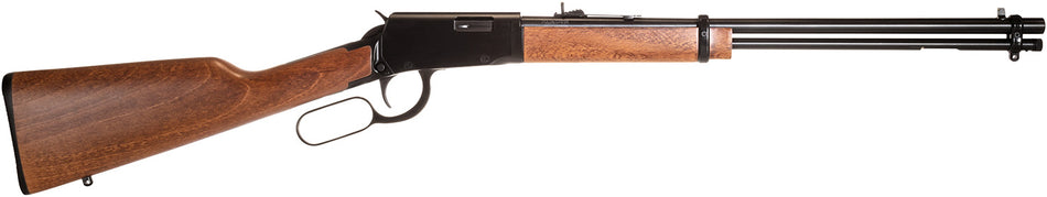 Rossi Rio Bravo Lever-Action .22 WMR Rifle, 12+1 Capacity, 20" Round Barrel, Polished Black Finish, German Beechwood Stock