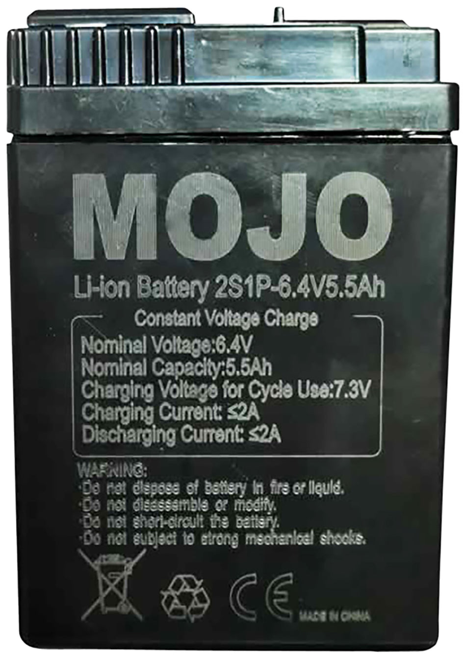 Mojo Outdoors HW2519 Mallard King 6 Volt Lithium Ion Replacement Battery Black