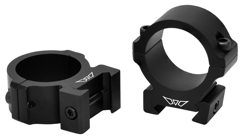 Warne V614M Horizontal Rings Vapor Series 30mm Medium Matte Black 0 MOA