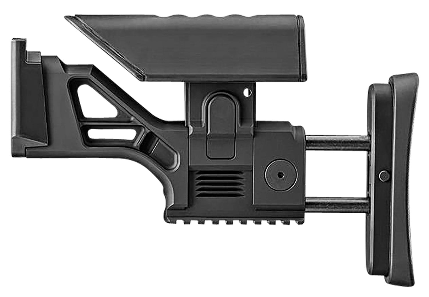 FN SSR Rear Stock Assembly Black Aluminum Adjustable LOP and Cheek Height for SCAR 16S/17S