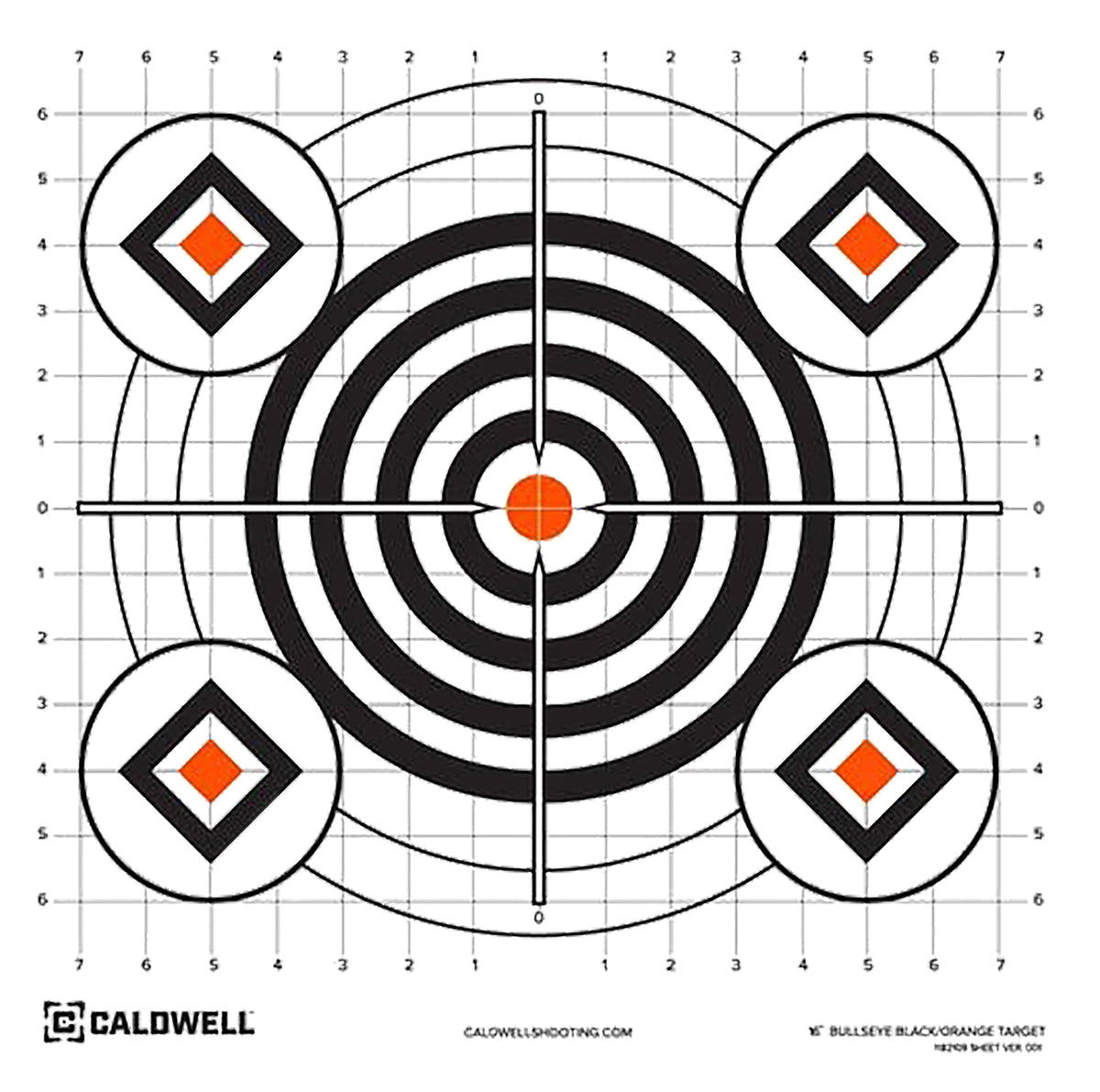 Caldwell Orange Peel Dual-Color Self-Adhesive Paper Shooting Target 16 Inch 10-Pack