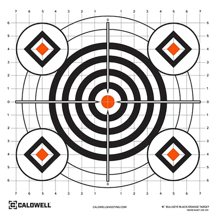Caldwell Orange Peel Dual-Color Self-Adhesive Paper Shooting Target 16 Inch 10-Pack