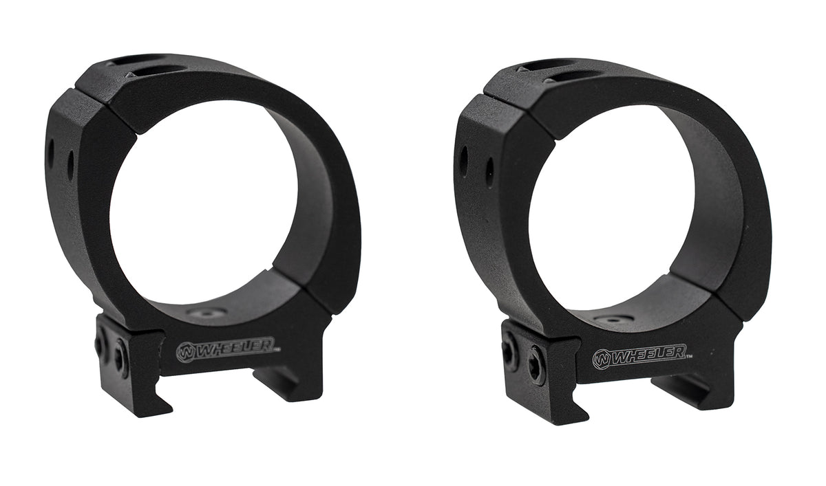 Wheeler Sporter Bi-Weaver Picatinny Scope Rings 30mm Low Black