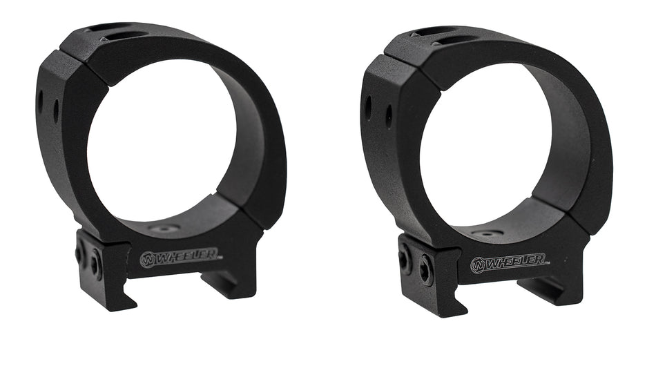Wheeler Sporter Bi-Weaver Picatinny Scope Rings 1-Inch Low Black